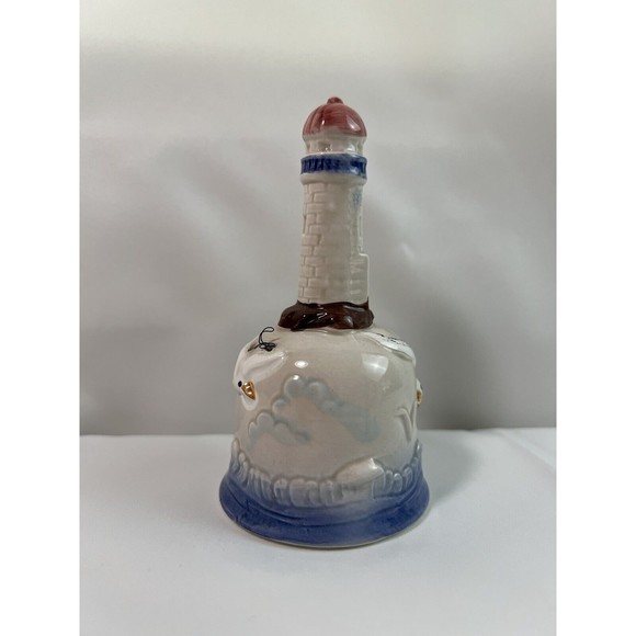 Vintage Porcelain Bell Souvenir Lighthouse Sea Gulls Made in Japan - Picture 2 of 5